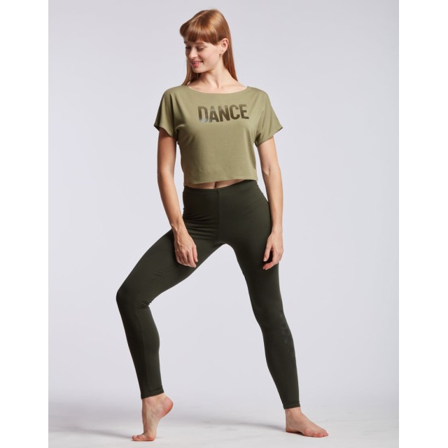 Temps Danse Agile Stripes Dames Dans Crop Top