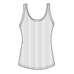 Temps Danse Rime Dames  Ribbed Viscose Tank Top patroon