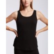 Temps Danse Rime Dames  Ribbed Viscose Tank Top zwarty voorkant