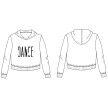Temps Danse Taiga Suare Dames Crop Hoodie patroon