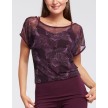 Temps Danse Dounia T-Shirt with Bra burgundy