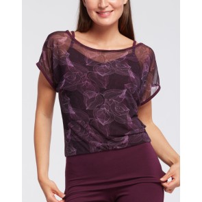 Temps Danse Dounia T-Shirt with Bra burgundy