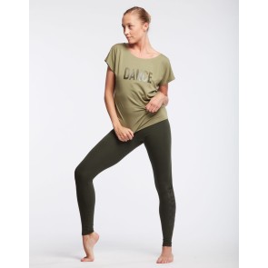 Temps Danse Ava Stripes T-shirt olive groen