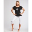 Temps Danse Ava Balance Dames Yoga T-shirt zwart