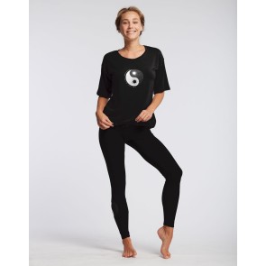 Temps Danse Agathe Balance Yoga T-Shirt zwart