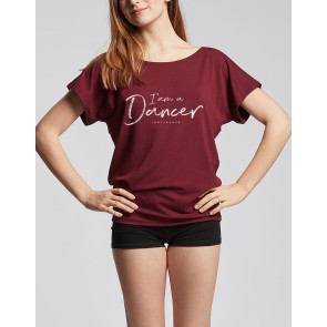 Temps Danse Ava I Am Dancer Dans T-shirt bordeaux