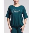 Temps Danse Agathe I Am Dancer T-Shirt teal voorkant