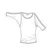 Temps Danse Eroll Bat Sleeves T-Shirt patroon