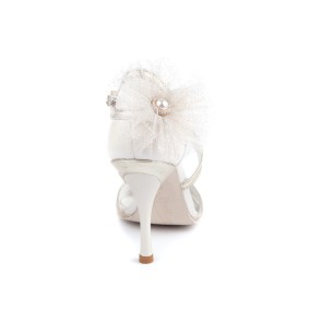 Portdance PD857 Bruidsschoenen met kruisbandjes Beige en goud metallic leer Lederen zool onderkant 