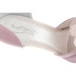 Portdance PD855 satijnen dames schoenen voor bruiden met leren zool en roze versiering