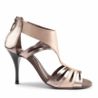 Portdance PD813 Koper kleurige Dames dansschoenen met ritssluiting 2 hakhoogtes Vegan