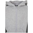 Urban Classics Jongens Hoodie met rits grijs rits