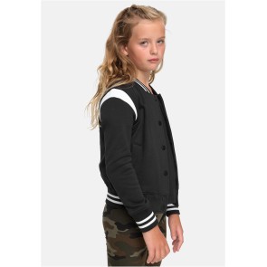 Urban Classics UCK2618 Meisjes College Jack zwart lange mouw