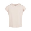 Urban Classics UCK2983 Meisjes T-shirt van Biologisch Katoen lichtroze voorkant