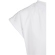 Urban Classics UCK2983 Meisjes T-shirt van Biologisch Katoen wit kapmouw