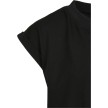 Urban Classics UCK2983 Meisjes T-shirt van Biologisch Katoen zwart kapmouw