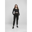 Urban Classics TB4563 Dames Cargo-joggingbroek met Hoge Taille zwart