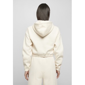 Urban Classics Dames Korte Sweathoodie wit achterkant