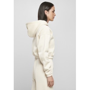 Urban Classics Dames Korte Sweathoodie wit rechterkant