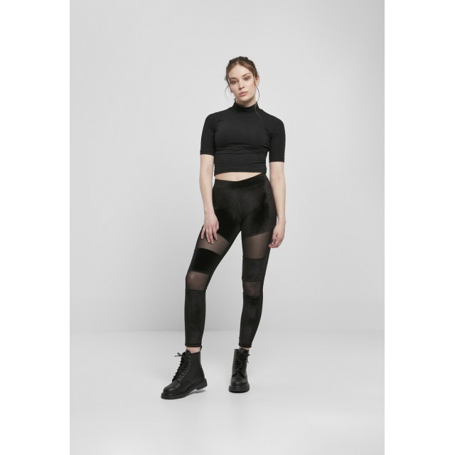 Urban Classics TB4547 Dames Velvet en Mesh Legging