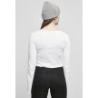 Urban Classics Dames Cropped Rib Cardigan wit