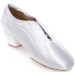 Rummos Elite Zeus Heren Latin dansschoenen voor competitie en practice - splitzool - wit satijn - zwart canvas