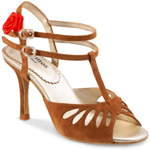 Rummos Tango Pasión Bruin Nubuck met lederen zool