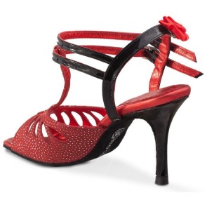 Rummos Tango Pasión GalRed & Black met lederen zool