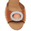 Rummos Elite Cleopatra Dark Tan Satijn Dames dansschoenen Ledere zool