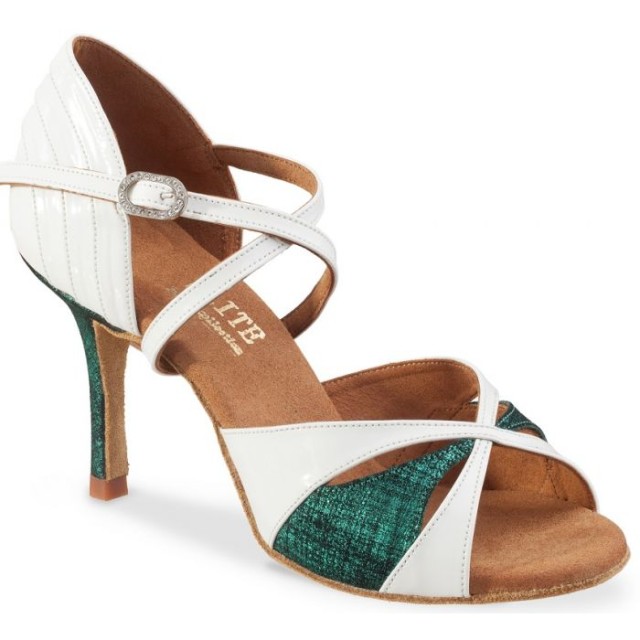 Rummos Elite Paloma Wit-Groene Dames Dansschoenen