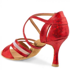 Rummos Elite Doris Dames Latin Dansschoenen rood achter
