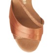 Rummos R304 Dark Tan Satijn Dames Latin Dansschoenen met Glitter