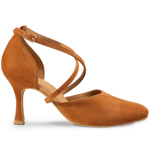 Rummos R329 026 Bruin Nubuck Dames Ballroom dansschoenen