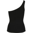 Urban Classics Ladies Asymetric Lurex Top 2 Pack Zilver / Zwart