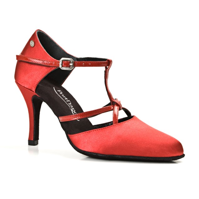 Portdance PD120 satijnen dansschoenen rood