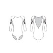 Ballet Rosa Aly balletpak voor dames driekwart mouw mesh en kant patroon