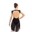 Ballet Rosa Paris dames balletpak mouwloos en kanten hals zwart met rokje achterkant 