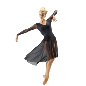 Ballet Rosa Lumi Lange dansrok voor meisjes met elastieken band