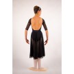 Ballet Rosa Dames lange dansrok voor meisjes elastische mesh zwart achterkant