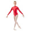 Sansha Tempora LE4510M dames balletpak lange mouwen rood achterkant