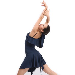Sansha Clarisa 50AG0021T dames latin dansrok elastische band achterkant