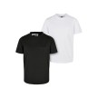 Urban Classics Jongens Basic T-shirt van biologisch katoen met zak - Set van 2