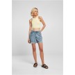 Urban Classics Dames Cropped Rib Top Zachtgeel