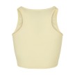 Urban Classics Dames Cropped Rib Top Zachtgeel rug
