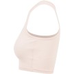 Urban Classics Dames Cropped Rib Top Roze linkerkant