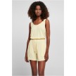 Urban Classics Dames Korte Mouwloze Modal Latin Jumpsuit Zachtgeel