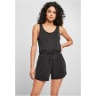Urban Classics Dames Korte Mouwloze Modal Latin Jumpsuit Zwart