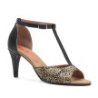 Rumpf 9274 Premium Line Dames Dansschoenen Bloemmotief zwart en goud 