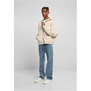 Urban Classics TB4921 Beige Hoodie Urban Stijl ritssluiting 