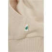 Urban classics organische sweatshirt met trekkoord beige logo